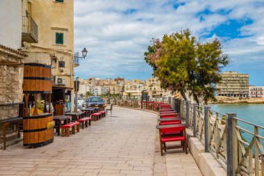 Eski kasaba Vieste, Gargano Yarımadası, Apulia Bölgesi, İtalya, Avrupa