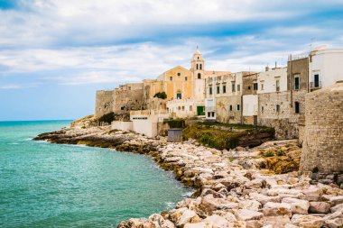 Eski kasaba Vieste, Gargano Yarımadası, Apulia Bölgesi, İtalya, Avrupa