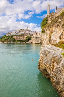 Eski kasaba Vieste, Gargano Yarımadası, Apulia Bölgesi, İtalya, Avrupa