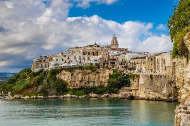 Eski kasaba Vieste, Gargano Yarımadası, Apulia Bölgesi, İtalya, Avrupa