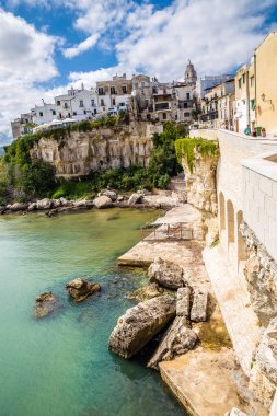 Eski kasaba Vieste, Gargano Yarımadası, Apulia Bölgesi, İtalya, Avrupa
