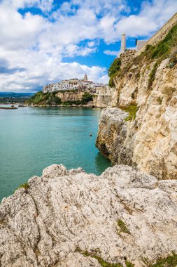 Eski kasaba Vieste, Gargano Yarımadası, Apulia Bölgesi, İtalya, Avrupa