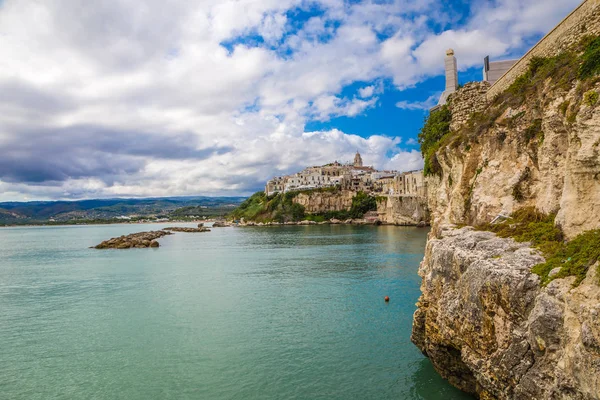 Stare Miasto Vieste Półwysep Gargano Apulia Region Włochy Europa — Zdjęcie stockowe