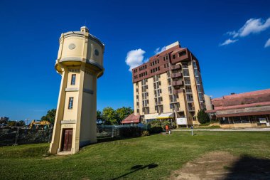 Old Water Tower And Hotel Danube - Vukovar,Croatia clipart