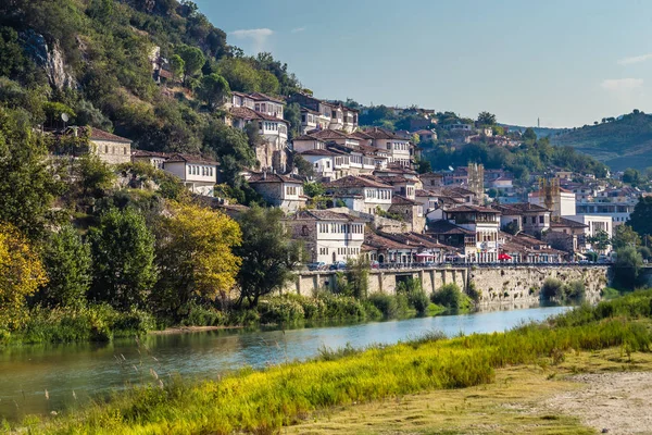 Berat City and Osum River - Berat, Albania — стокове фото