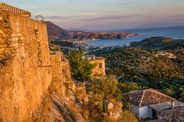 Utsikt från Himara slott - Vlore, Albanien, Europa — Stockfoto