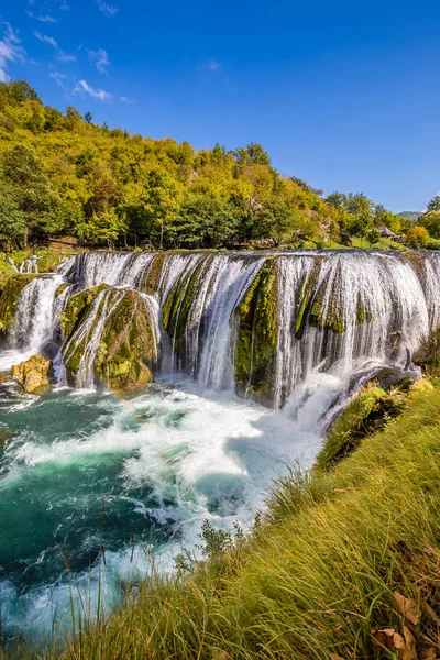 Strbacki Buk Waterfall - Croatia and Bosnia Border — стокове фото