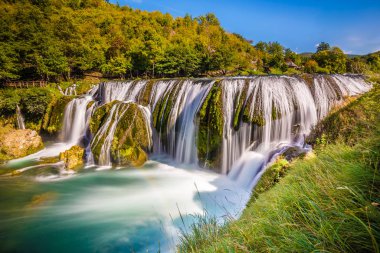 Strbacki Buk Waterfall - Croatia And Bosnia Border clipart