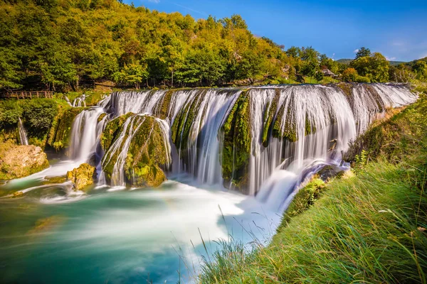 Strbacki Buk Waterval - Kroatië en Bosnië grens — Stockfoto