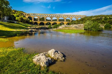 Roma Aqueduct Pont du Gard - Nimes, Fransa