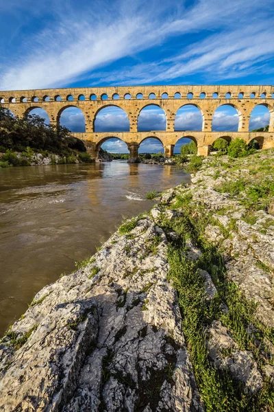 Roman Aqueduct Pont du Gard - Nimes, France — Stock Photo, Image