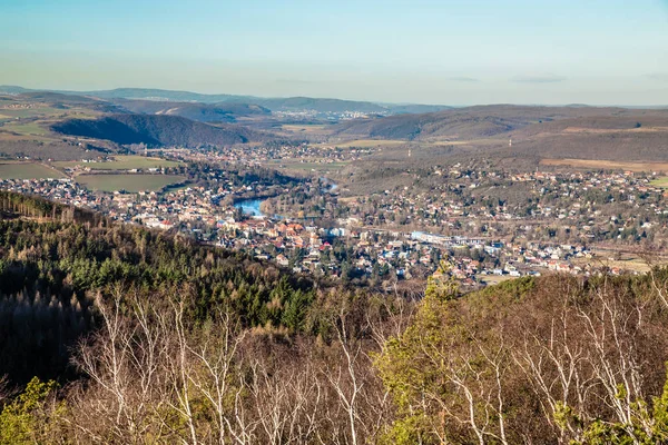 Valle di Berounka Dal punto di vista di Hvizdinec - Cechia — Foto Stock