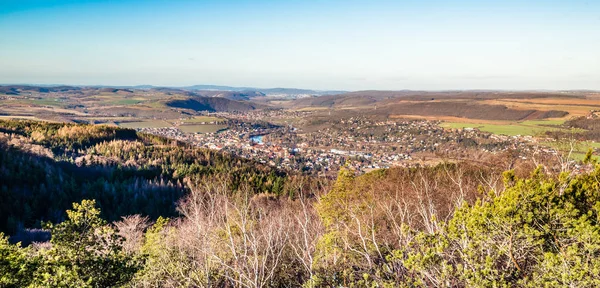 Berounka-völgy Hvizdinec Viewpoint-ból - Csehország — Stock Fotó