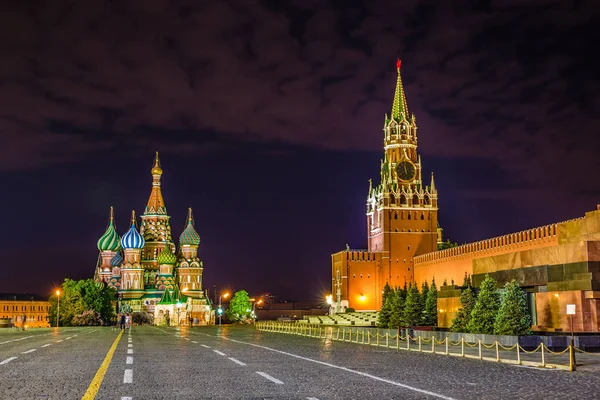 Place Rouge la nuit - Moscou, Russie — Photo