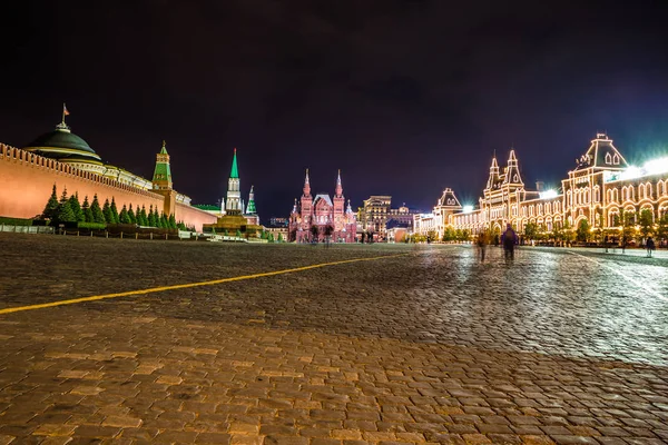 Червона площа і Кремль Уночі - Москва, Росія — стокове фото