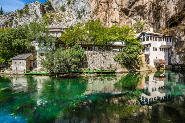 Blagaj Tekke és a Buna folyó-Bosznia-Hercegovina Jogdíjmentes Stock Képek