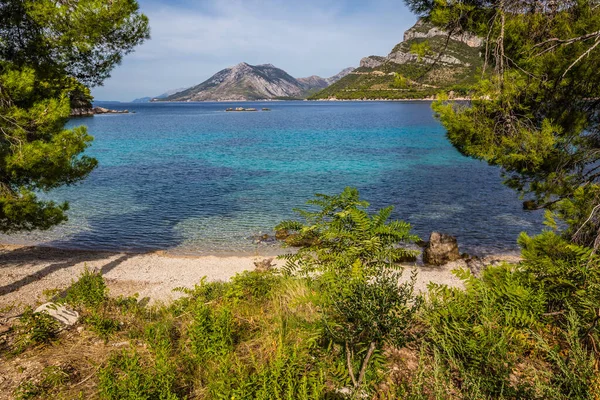 Leeg Strand Het Schiereiland Peljesac Zuid Dalmatië Kroatië Europa — Stockfoto