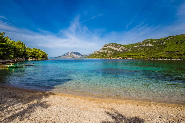 Spiaggia Vuota Sulla Penisola Peljesac Nella Dalmazia Meridionale Croazia Europa — Foto Stock