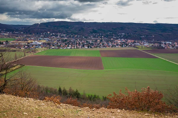 View Dobrichovice City Krasna Stran Viewpoint Karlik Csehország — Stock Fotó