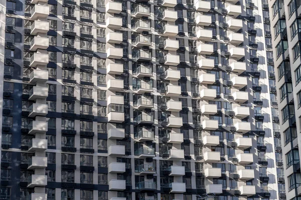 Edifícios Modernos Construção Novos Complexos Residenciais Conceito Desenvolvimento Urbano Fragmento — Fotografia de Stock