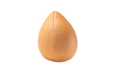 Avokadodan kemik. yakın plan beyaz arkaplanda izole edildi.