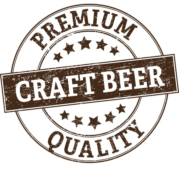 Kerek prémium kézműves sör bélyegző — Stock Fotó