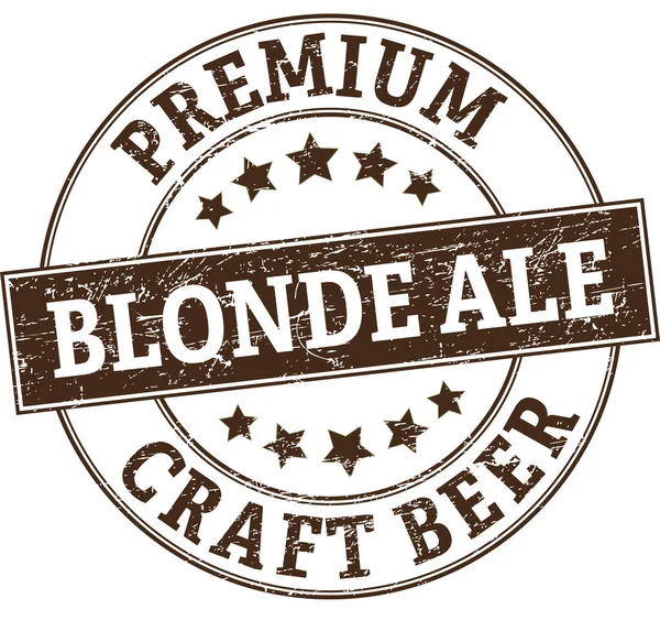 Pieczęć craft piwo premium ale Blondynka — Zdjęcie stockowe