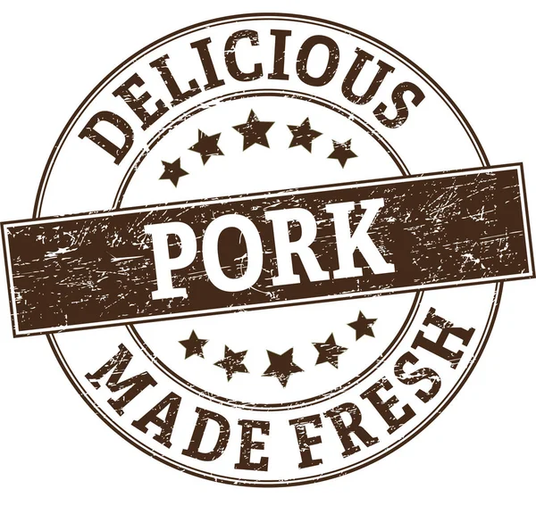 Stamp Pork Retro Style — Stock Photo, Image