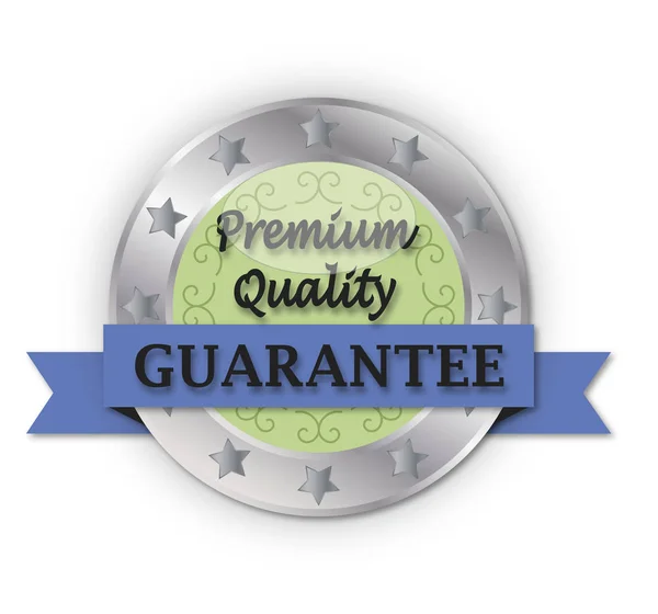 Botón de garantía de calidad premium — Vector de stock