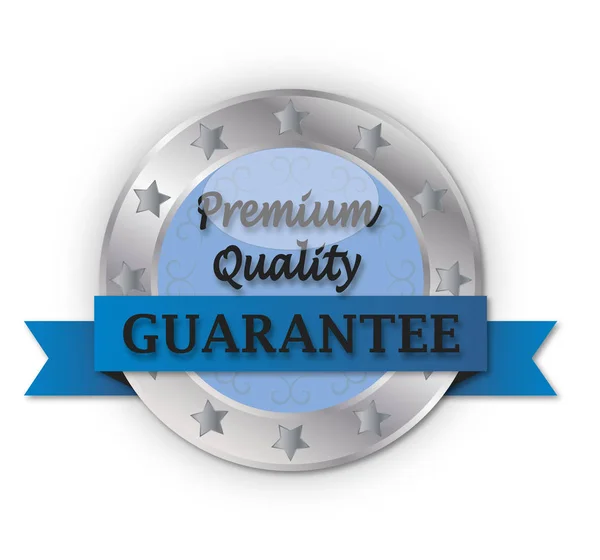 Botón Garantía Calidad Premium — Vector de stock