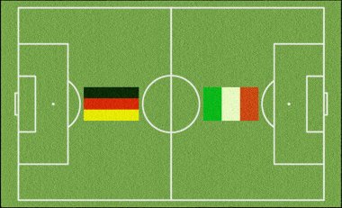 Futbol oyun Almanya İtalya bayraklı
