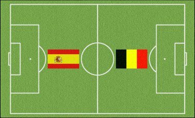Futbol maçı İspanya – Belçika'nın bahçesinde