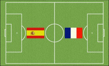 Futbol maçı İspanya – Fransa'nın bahçesinde