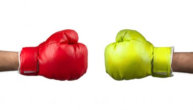 Boks eldivenleri savaşmaya hazırız