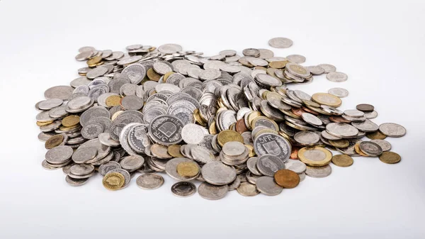Coin Pile Swiss Francs — Stock Photo, Image