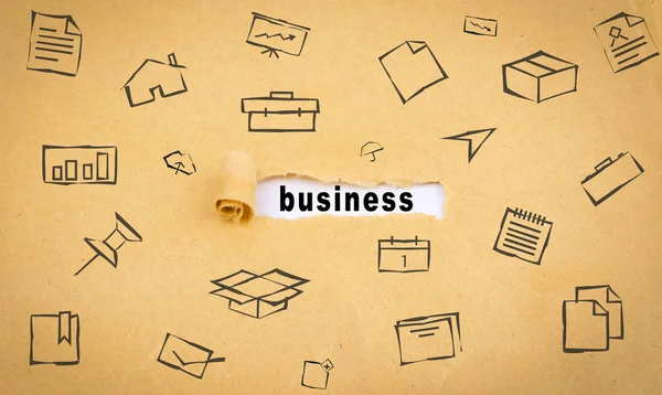 Parçalanmış kağıt iş etiketli