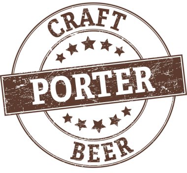 Porter zanaat bira yuvarlak damga