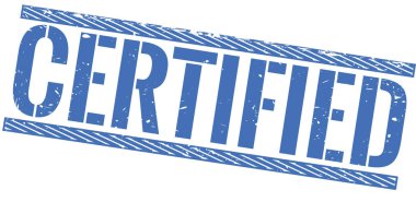 Vintage damga beyaz arka plan üzerinde sertifikalı