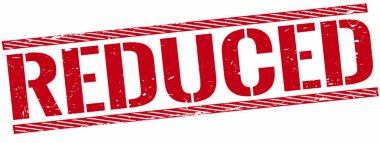 beyaz zemin üzerine kırmızı Vintage azaltılmış damgası