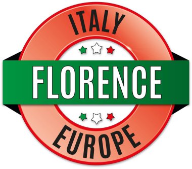 Yuvarlak parlak Floransa rozeti