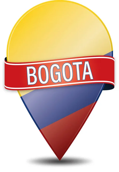 Bogota colombia glansigt web pin — Stock vektor