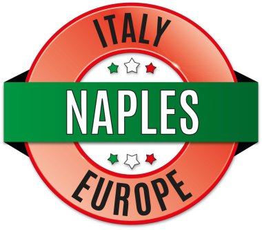 Yuvarlak parlak Napoli rozeti