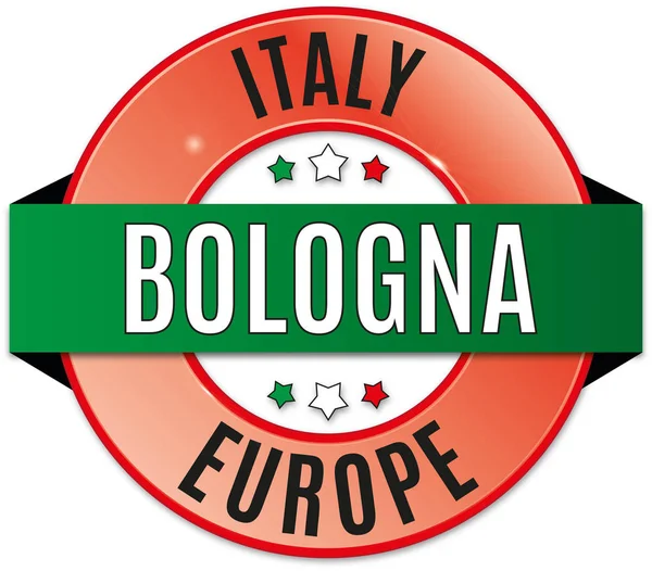 Placa redonda de Bolonia brillante — Vector de stock