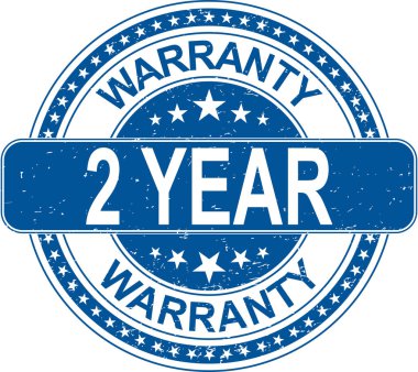 Mavi iki yıl warrante lastik damgası Internet kayıt üzerinde beyaz backg