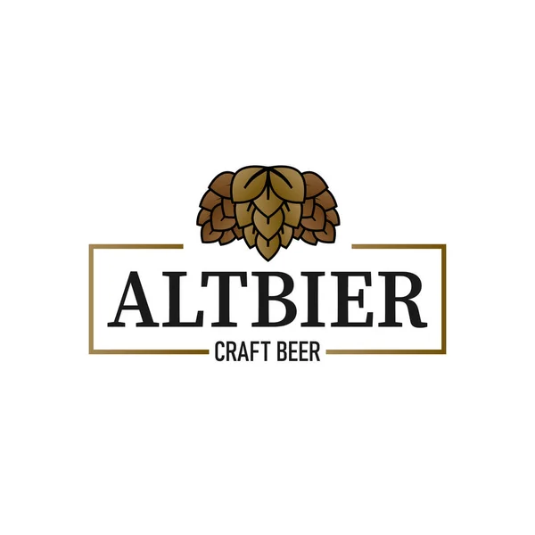 Altbier logotyp, bar och restaurang, symbol, ikon med platt stil isolerad på vit bakgrund. Lämplig för företag, företag, tryck, omslag, webben. vektor illustration — Stock vektor