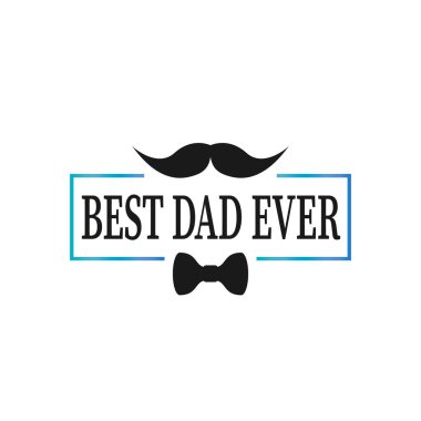 En iyi baba hiç oturum açın. Mutlu babalar günü Vintage amblemi beyaz arka plan üzerinde