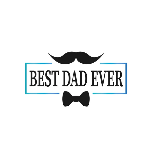 En iyi baba hiç oturum açın. Mutlu babalar günü Vintage amblemi beyaz arka plan üzerinde