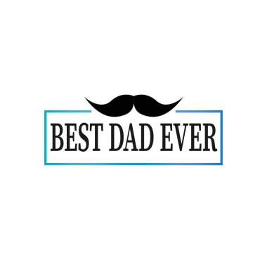 Beyaz arka plan üzerinde mesaj ile etiketleyin. En iyi baba. Vektör çizim