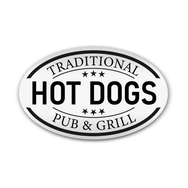 Traditonal Hot dog pub e grill design offrono illustrazione vettoriale — Vettoriale Stock