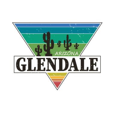 Grunge kauçuk damga ya da etiketi içinde Glendale, Arizona yazılı, vektör illüstrasyonu